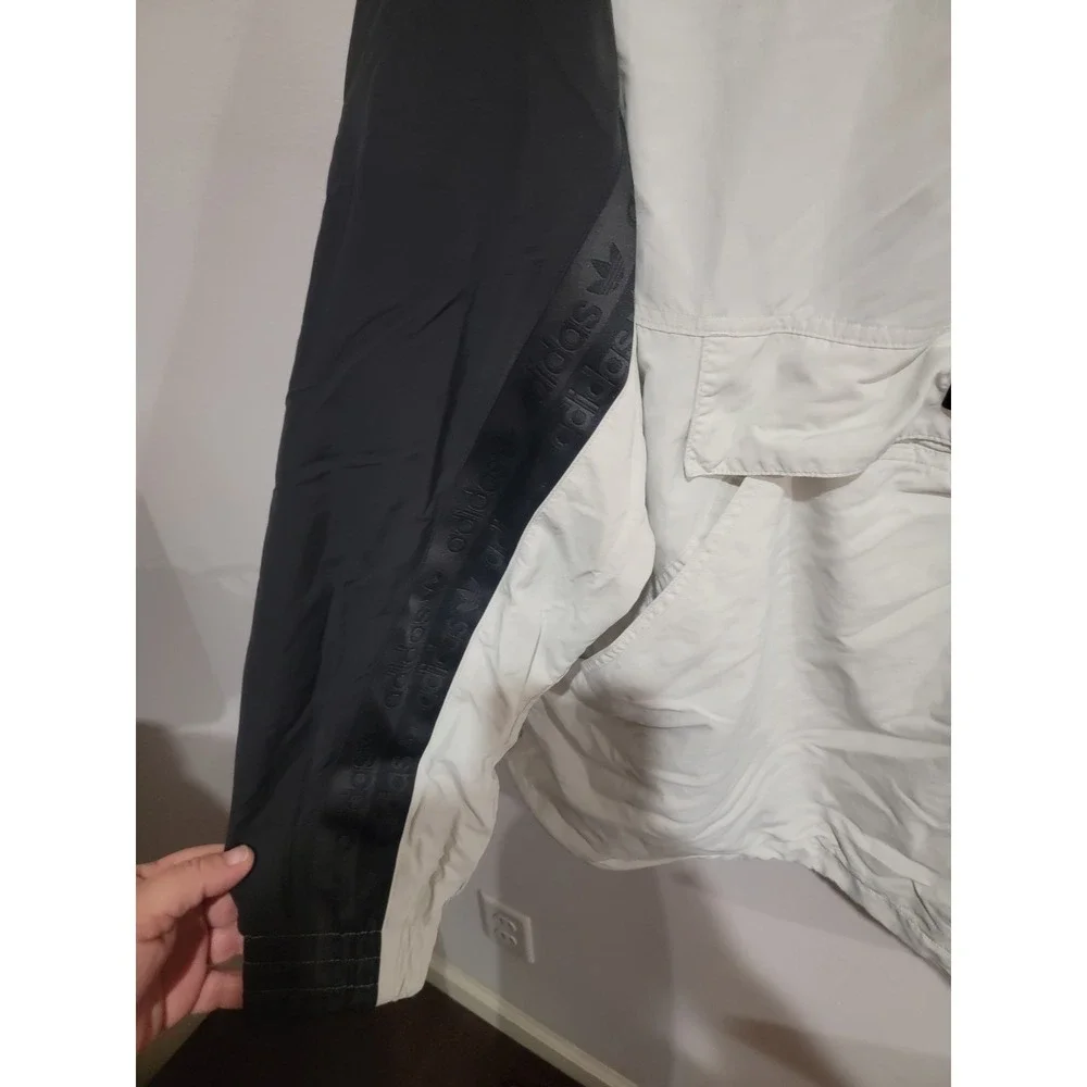 Adidas Originals Black White 1/4 Zip Colorblock Sports Jacket Windbreaker‎ 2XL
